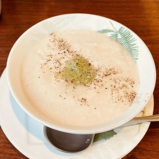 ビシソワーズ（蕎麦粉の冷製スープ）(神通町　田村 )