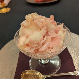 桃のかき氷