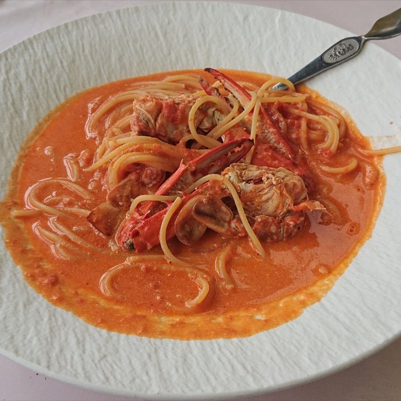 渡りカニのトマトクリームスパゲティー (季節の産直食材×イタリアン グリーンハウス 青葉台)