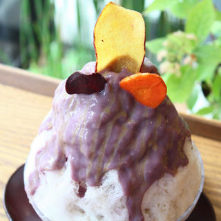 紫芋のかき氷(麻布野菜菓子 銀座店)