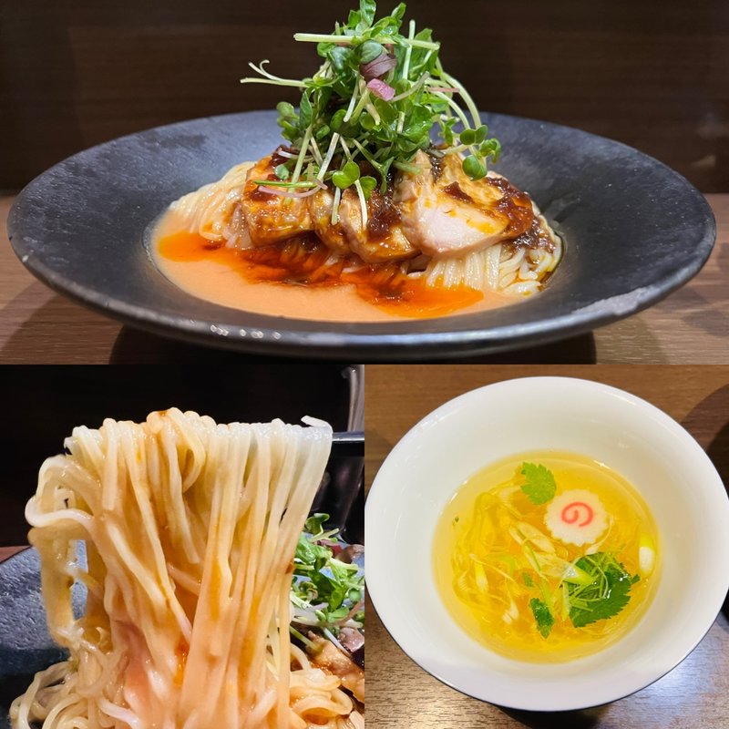 よだれどりのトマトロロつけ麺(八咫烏)