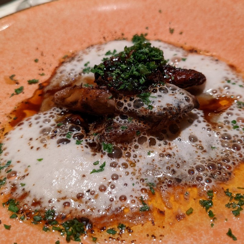 フォアグラソテー　茸のソース(RESTAURANT L’ESPRIT DE CHEVALIER （レストラン レスプリ ド シュヴァリエ） )