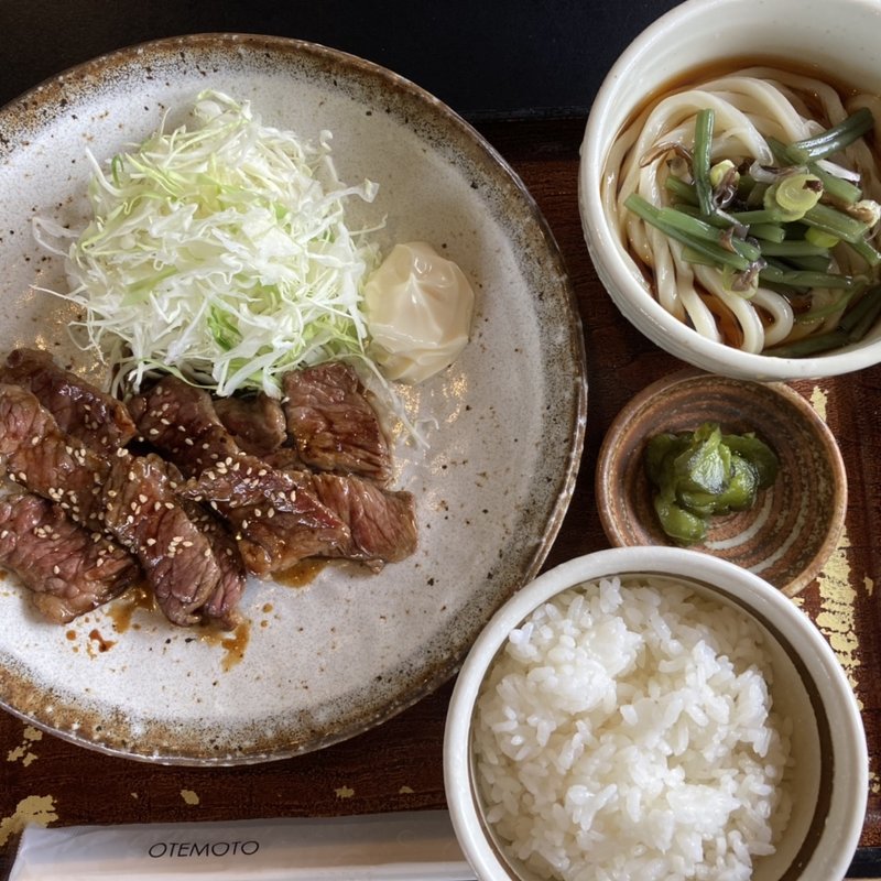カルビ焼き肉定食（小うどん付）(田作 )