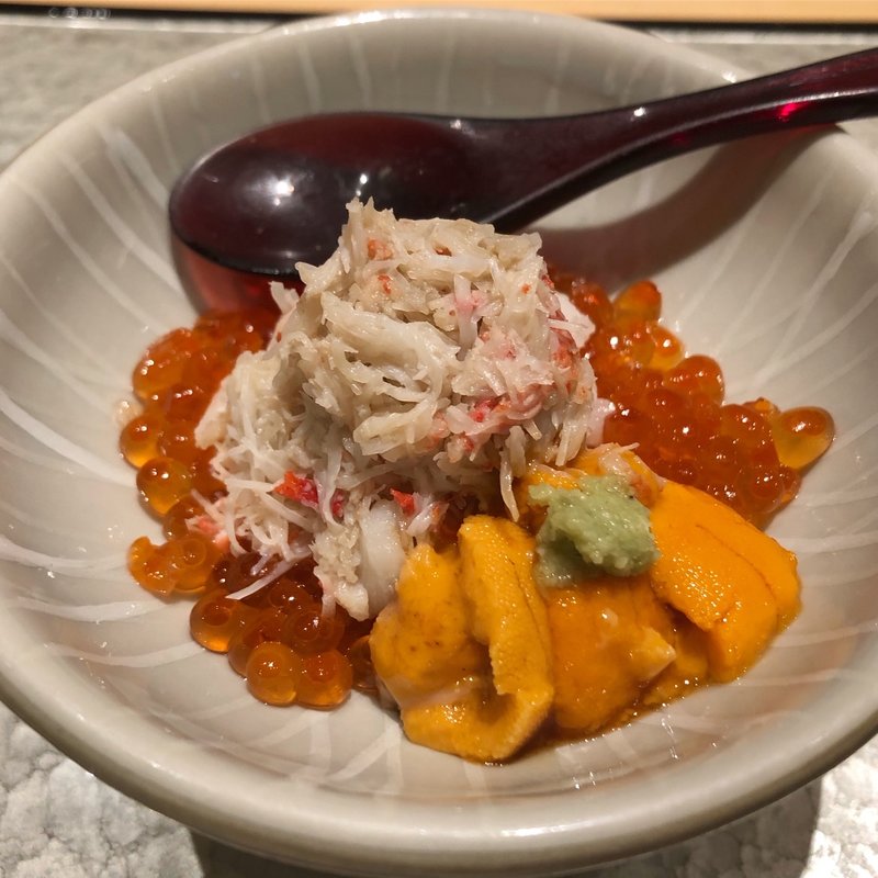 雲丹・いくら・蟹(鮨まつもと)