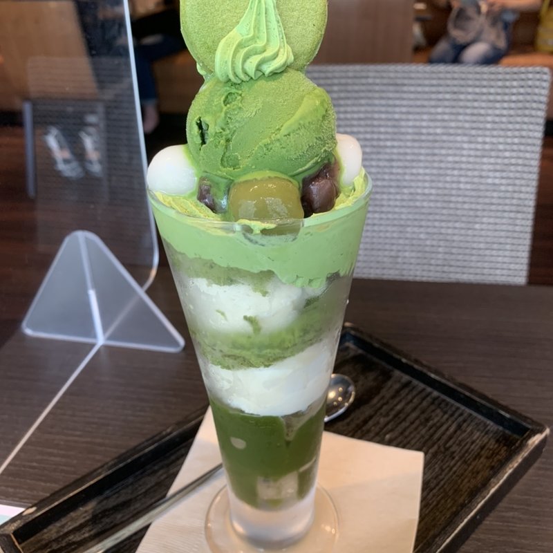 抹茶ケーキパフェ(茶寮翠泉 烏丸御池店 （サリョウスイセン）)