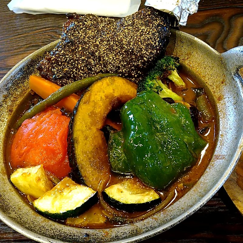 野菜のカレー（ローストチキントッピング）(スパイス ポット)