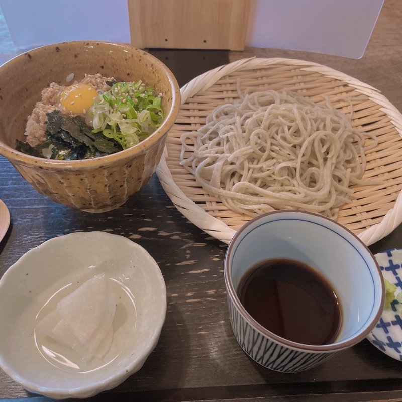 蕎麦と小どんぶり(手打ち西むら)