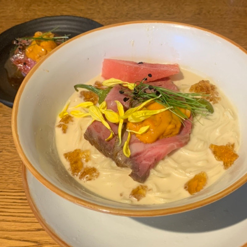 う肉のヴィシソワーズらーめん(海老丸らーめん)