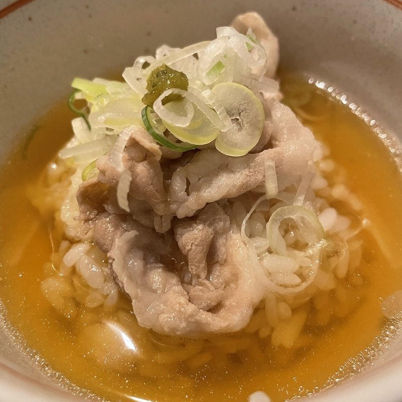 黒豚の雑炊(遊食豚彩 いちにいさん 銀座店)