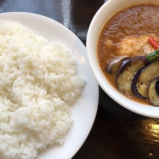 ナスチキン＋豆(curry草枕)