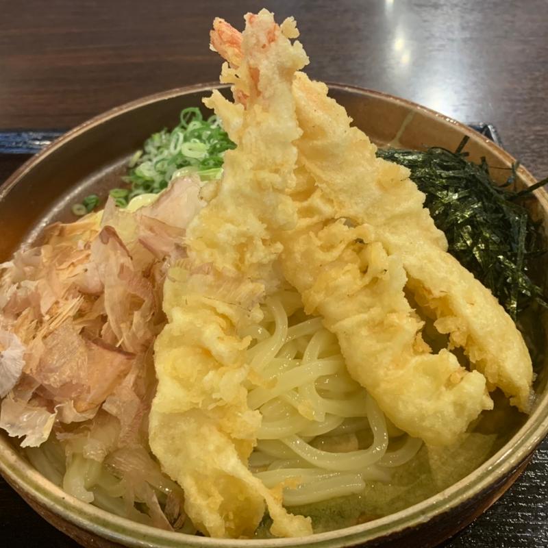 エビ天ぶっかけ(大地のうどん 福岡東店)