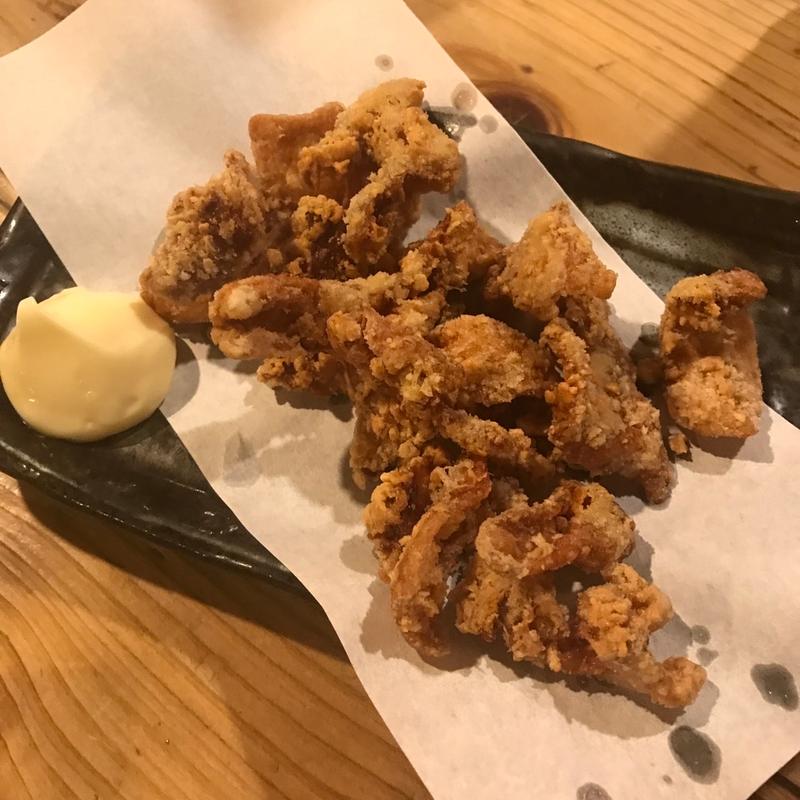 とり皮の竜田揚げ(晩小屋)