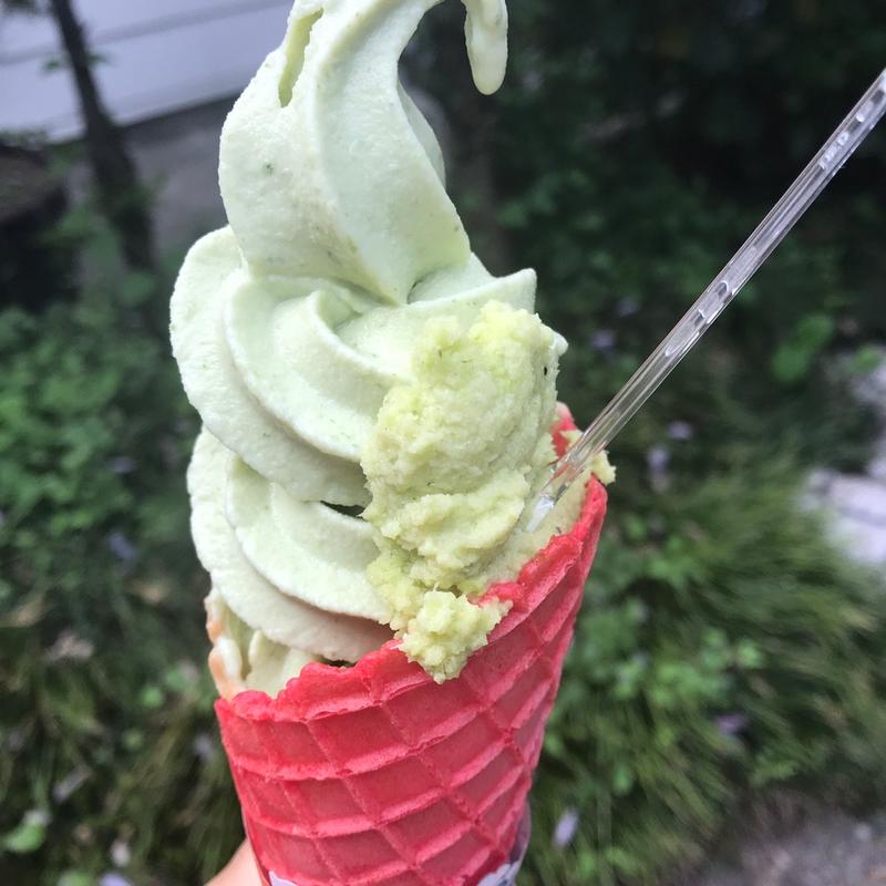 本わさびソフトクリーム(大王わさび農場 テイクアウトコーナー )