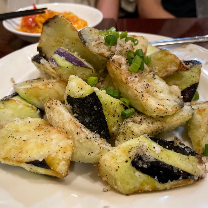 四川山椒入り茄子揚げ(味覚 本店)