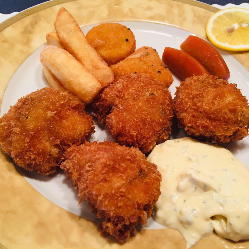 ホタテ貝フライ Aセット(ビストロアデン )