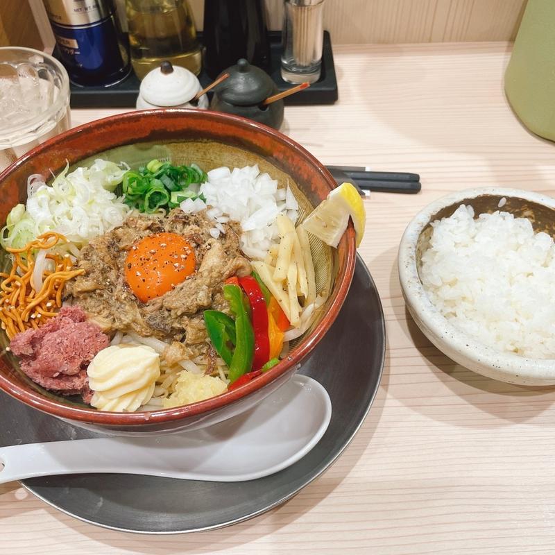 カレーほぐし大豚と半ライス(ラーメン専科 竹末食堂)
