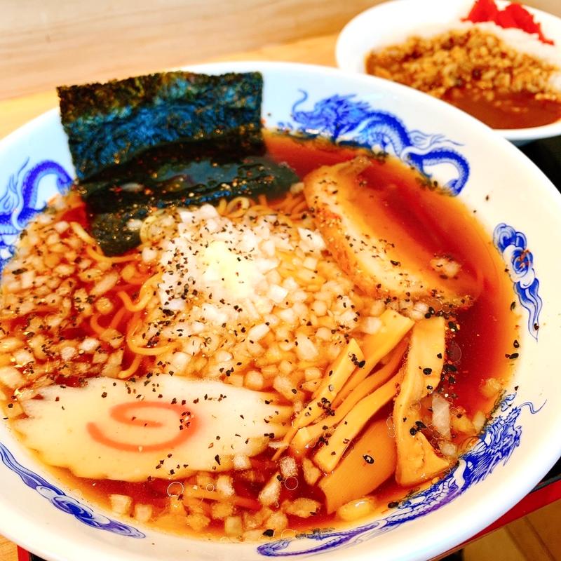 八王子ラーメン+ミニカレー(麺処山百合 石川PA上り店)