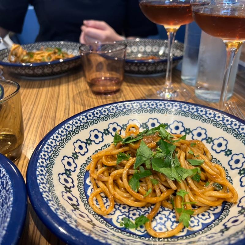 イカキモのラグー極太麺(ロットチェント)