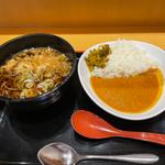 朝カレー定食(よもだそば 御徒町店)