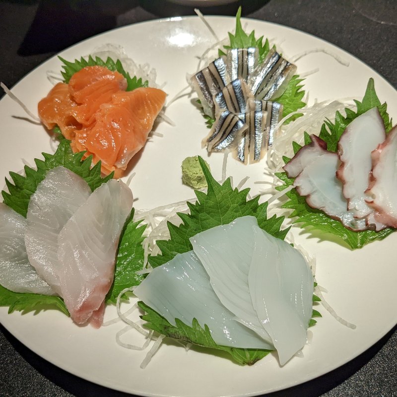 刺身五点盛り(個室居酒屋 京 藤沢駅前店)