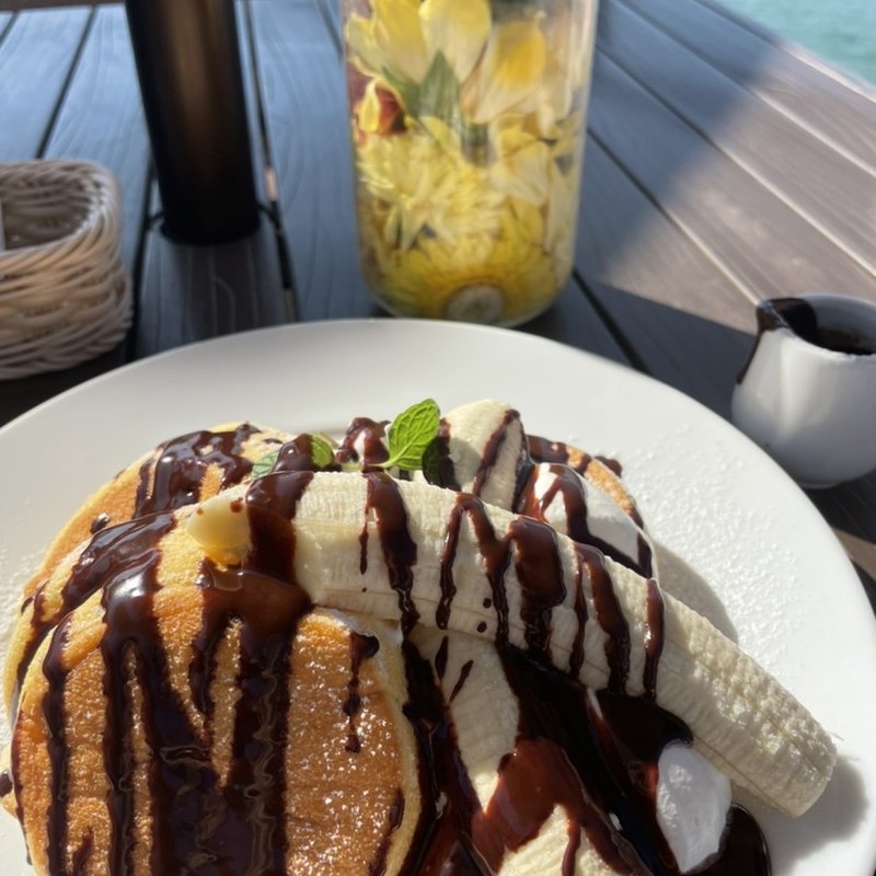 チョコバナナパンケーキ(幸せのパンケーキ　淡路島テラス)