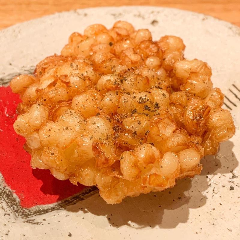 とうもろこしの天ぷら(虎ノ門 とだか)