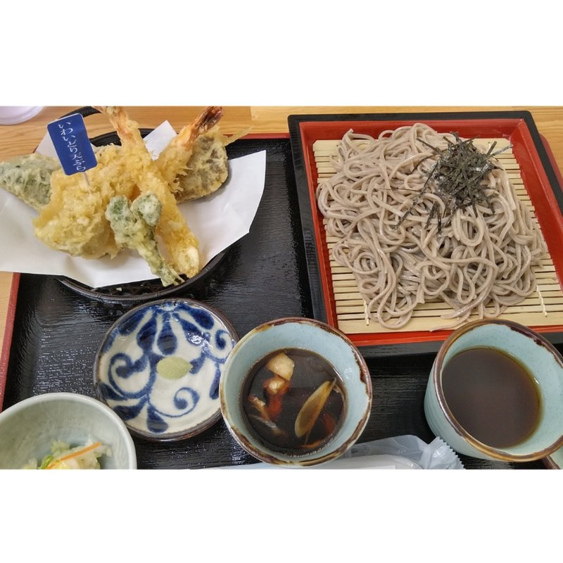 いわいどり海老天ざる蕎麦(十割そば処 むろね庵)