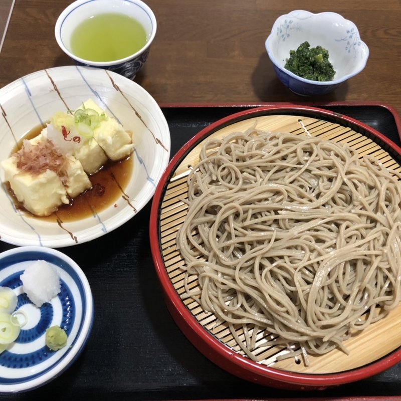 十割ざる　揚げ出しセット(そば処 とみや)