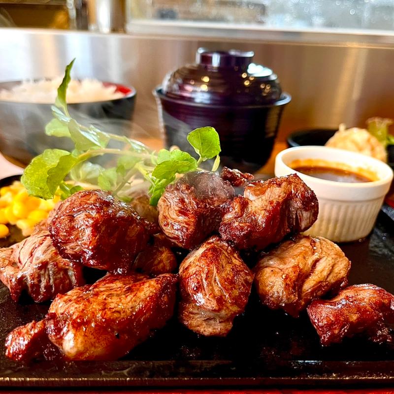 切り落としフィレステーキ定食(ダブル)(ステーキ食堂 BECO （ベコ）)