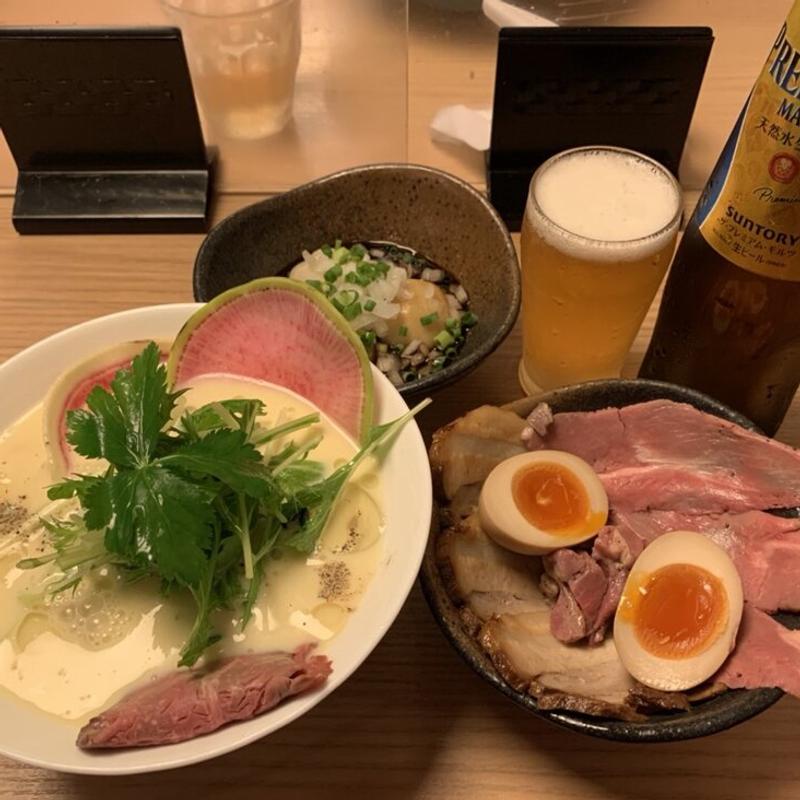 トウモロコシの冷たいラーメン(自家製麺 MENSHO TOKYO)