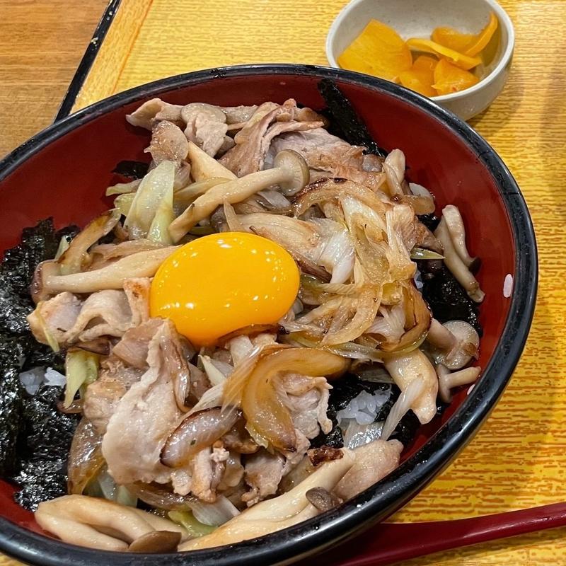 ねぎ豚丼とざるそばのセット(田舎茶屋 わたや 温品店 )