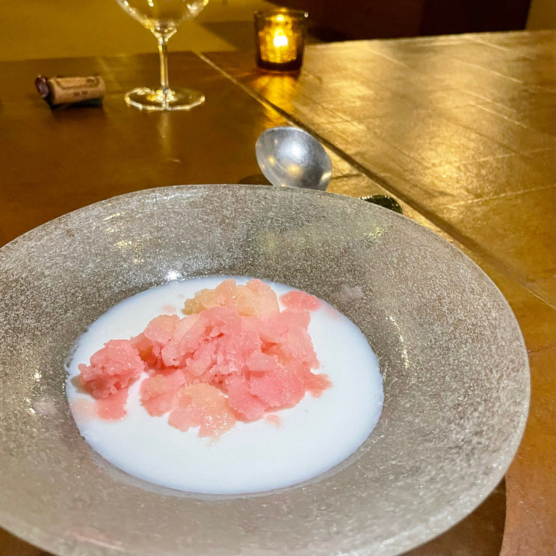 ディナーコース　冷たい桃(LOG CAFE＆BAR Atmosphere)