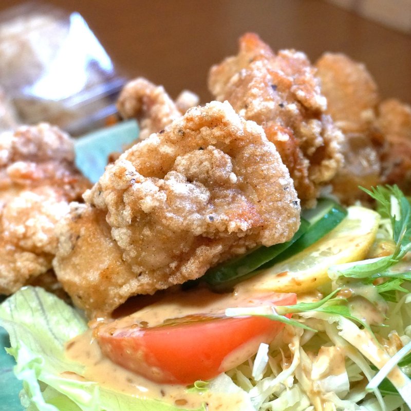 唐揚げセット(麺食房 たけひろ)