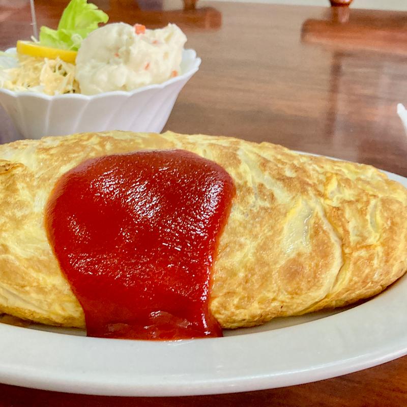 オムライス(エビ)☆サラダ付き(掬水)