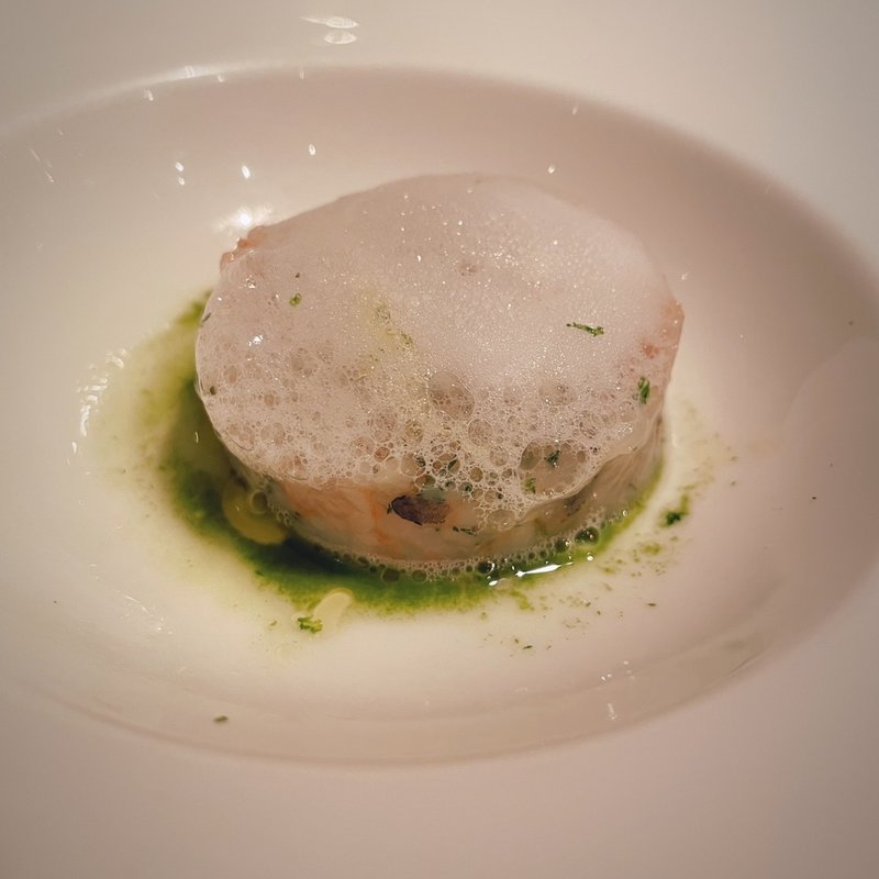 甘鯛と鮑のタルタル ディルのクーリ すだちの香り(オザミトーキョー （AUXAMIS TOKYO）)