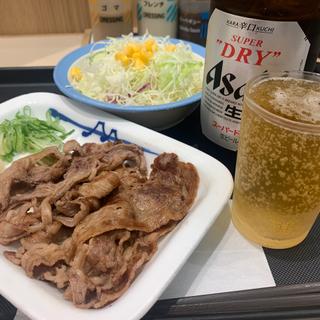牛焼肉ビールセット(松屋 新宿大ガード店 )