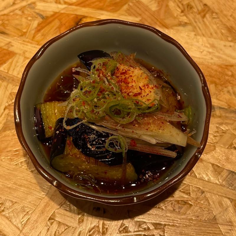 茄子たたきぽん酢(福島呑場ヒンジ)