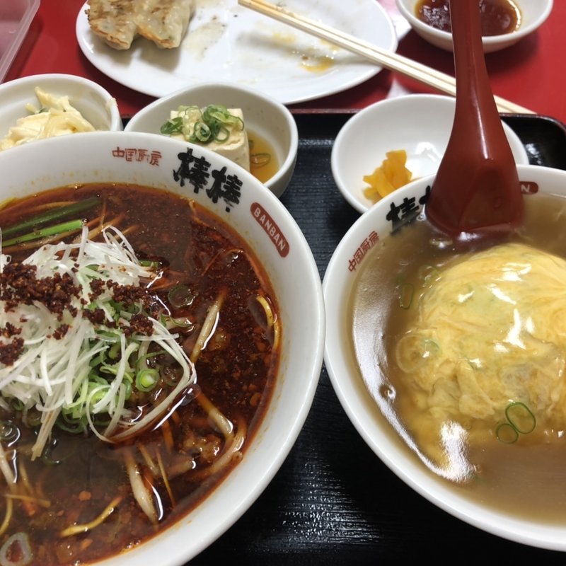 台湾ラーメン天津飯セット(棒棒 （バンバン）)
