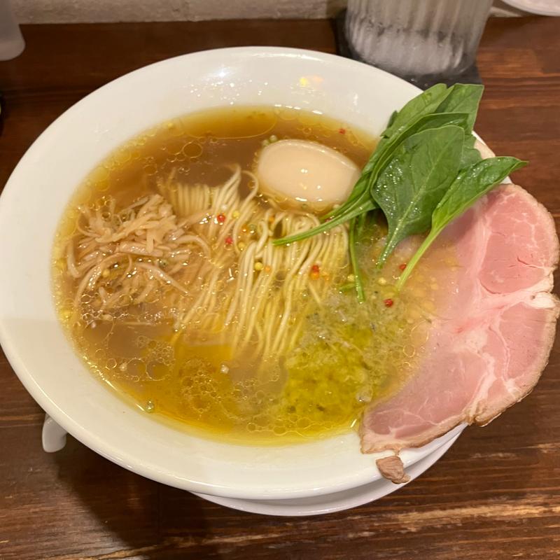 牡蠣オイル醤油そば味玉のせ(拉麺はま家六本木店)