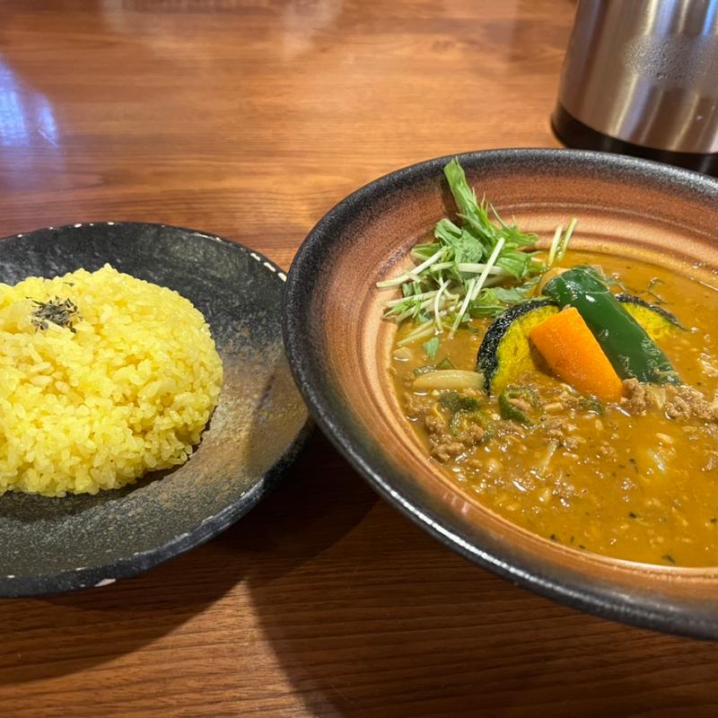 道産納豆と富良野産豚ひき肉のスープカレー(カレーのふらのや 厚別店)