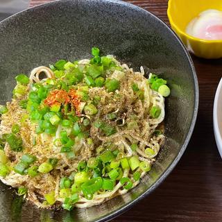 汁なし坦々麺(大満足セットA)(花山椒八丁堀店)