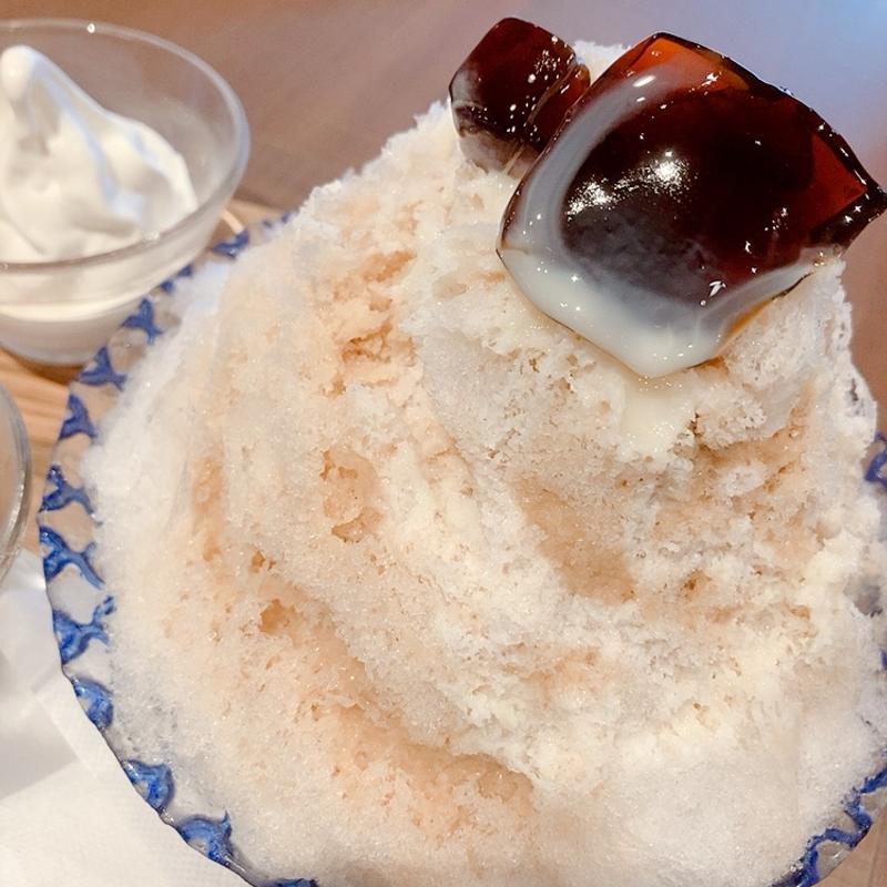 かき氷（珈琲）コーヒーゼリー、ソフトクリーム(倉式珈琲店 広島本通店 （クラシキコーヒーテン）)