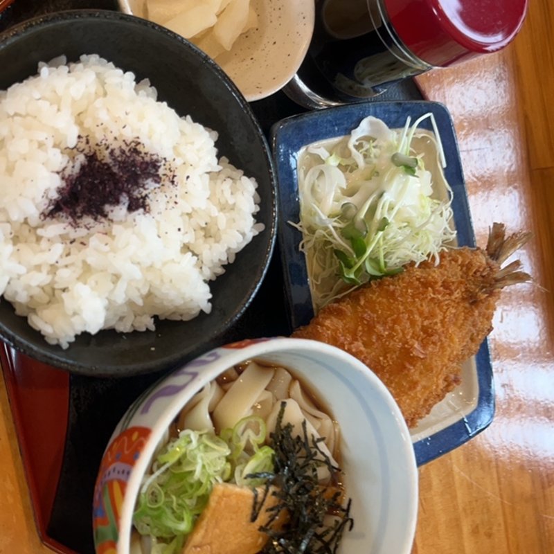 アジフライセット(どんきゅう 大治東條店 （うどん・そば処）)