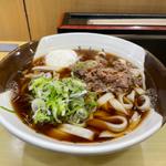 牛肉きしめん(グル麺　新幹線名古屋上りホーム)