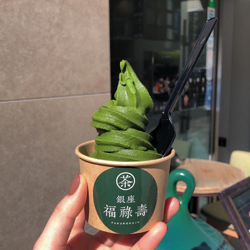 抹茶ソフトクリーム(銀座 福祿壽)
