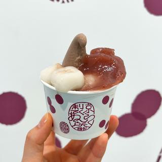 小豆ソフト 季節のあん（いちごあん）(京らく製あん所)