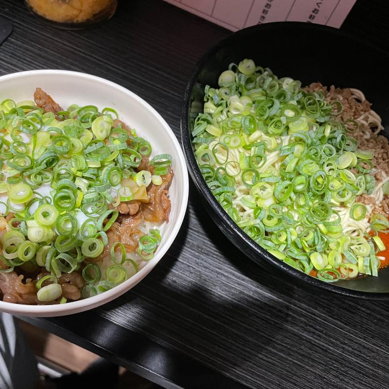 汁なし坦々麺 冷やし〜トマトベースのタレ〜＋ミニカルビめし(元祖広島汁なし担担麺 きさく 五反田店)
