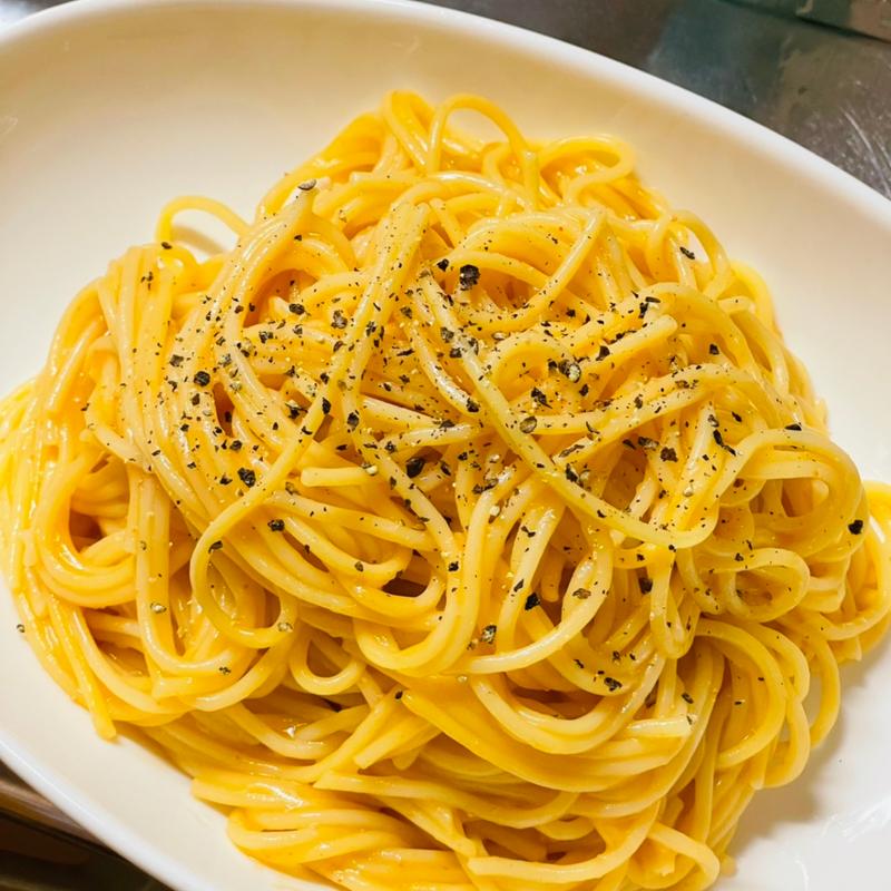 明太子クリームパスタ(自宅)