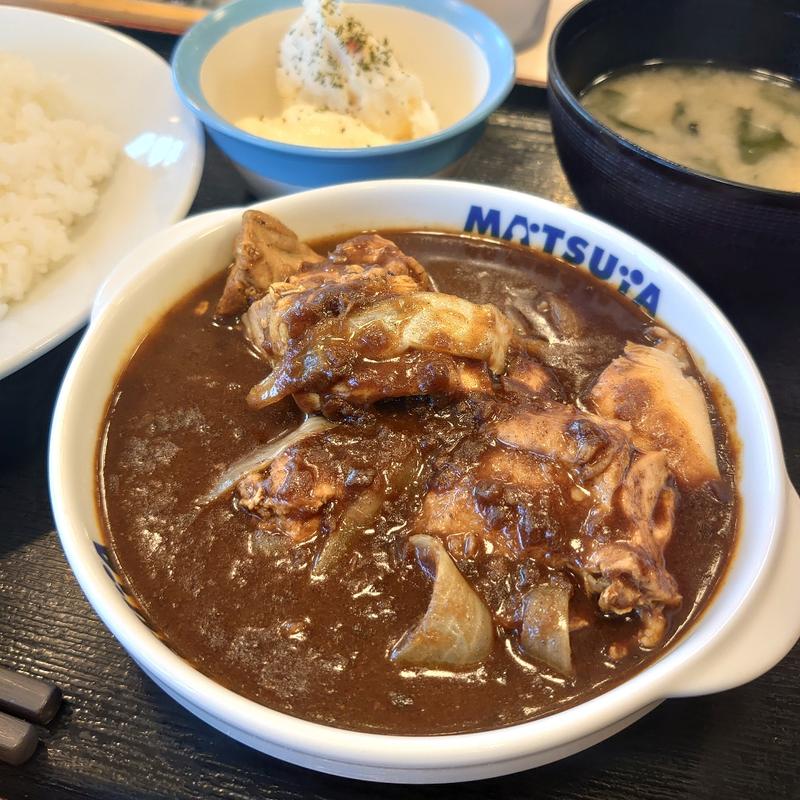 ごろごろチキンカレー大盛＋マヨポテト(松屋 かすみがうら店 )