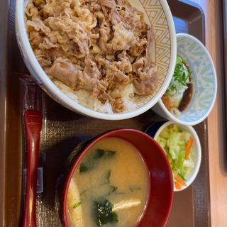 おろしポン酢牛丼セット(すき家 414号沼津三枚橋店 )